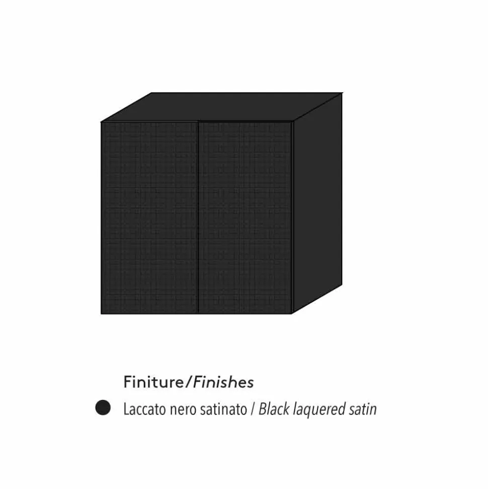 Credenza di design a 2 ante bianca, nera oppure oro modello Flora