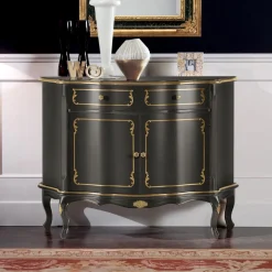 Credenza di Lusso con 2 Ante e 1 Cassetto in Legno Made in Italy - Leonor