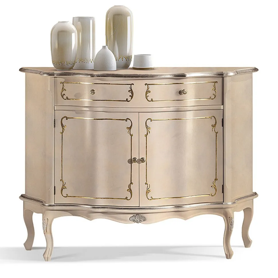 Credenza di Lusso con 2 Ante e 1 Cassetto in Legno Made in Italy - Leonor