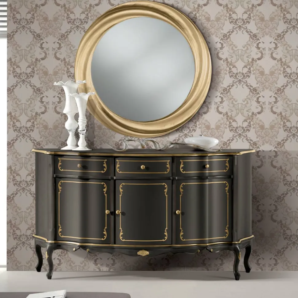 Credenza di Lusso con 3 Ante e 3 Cassetti in Legno Made in Italy - Leonor
