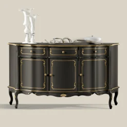 Credenza di Lusso con 3 Ante e 3 Cassetti in Legno Made in Italy - Leonor