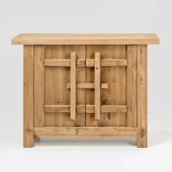Credenza in Legno di Pino Naturale Invecchiato con 2 o 4 Ante - Aituno