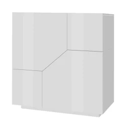 Credenza in Legno Nobilitato 3 Vani e 2 Mensole Made in Italy - Alyssa