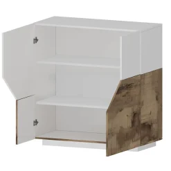 Credenza in Legno Nobilitato 3 Vani e 2 Mensole Made in Italy - Alyssa