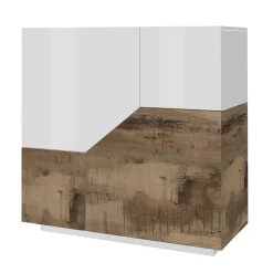 Credenza in Legno Nobilitato 3 Vani e 2 Mensole Made in Italy - Alyssa