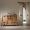 Credenza in Teak Massello con 3 Ante e 8 Cassetti - Quan