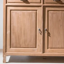 Credenza in Teak Massello con 3 Ante e 4 Cassetti - Judo