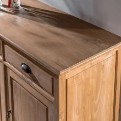 Credenza in Teak Massello con 3 Ante e 4 Cassetti - Judo