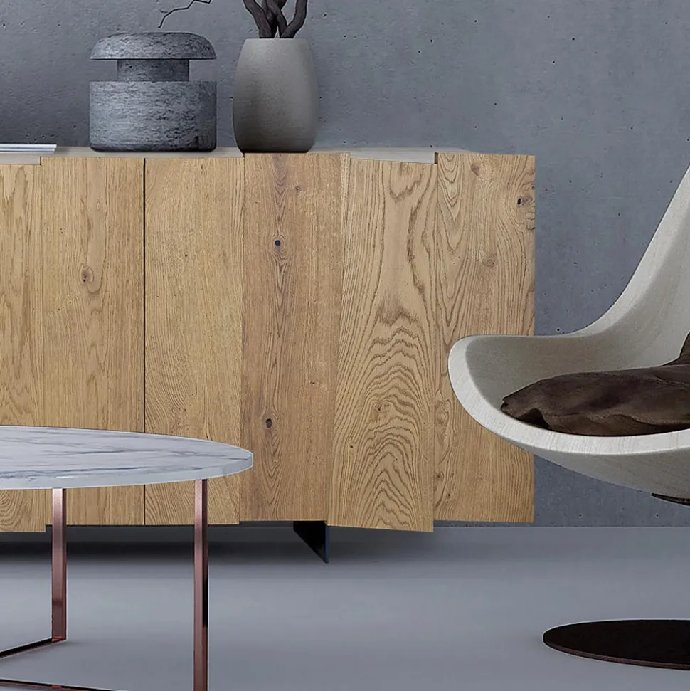 Credenza Living a 3 Ante in Legno Massello Made in Italy – Khal