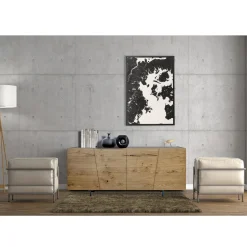 Credenza Living a 4 Ante in Legno Massello Made in Italy – Khal