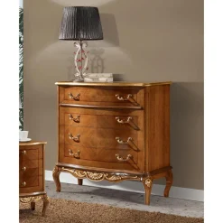 Credenza Salotto Classica Legno Bianco o Noce Made in Italy - Chantilly
