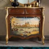 Credenza Soggiorno in Legno con Decoro Veneziano Made in Italy - Ottaviano