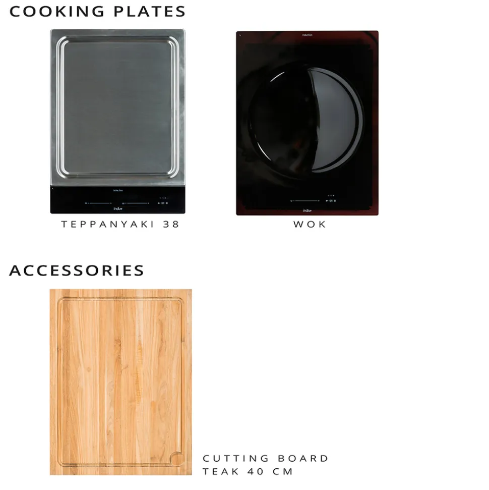 Cucina da Esterno 141x70x93 cm Realizzata in Teak Massiccio e Alluminio - Stilosa