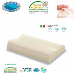 2 cuscini anallergici ergonomici in Memory Foam Memory Cervicale
