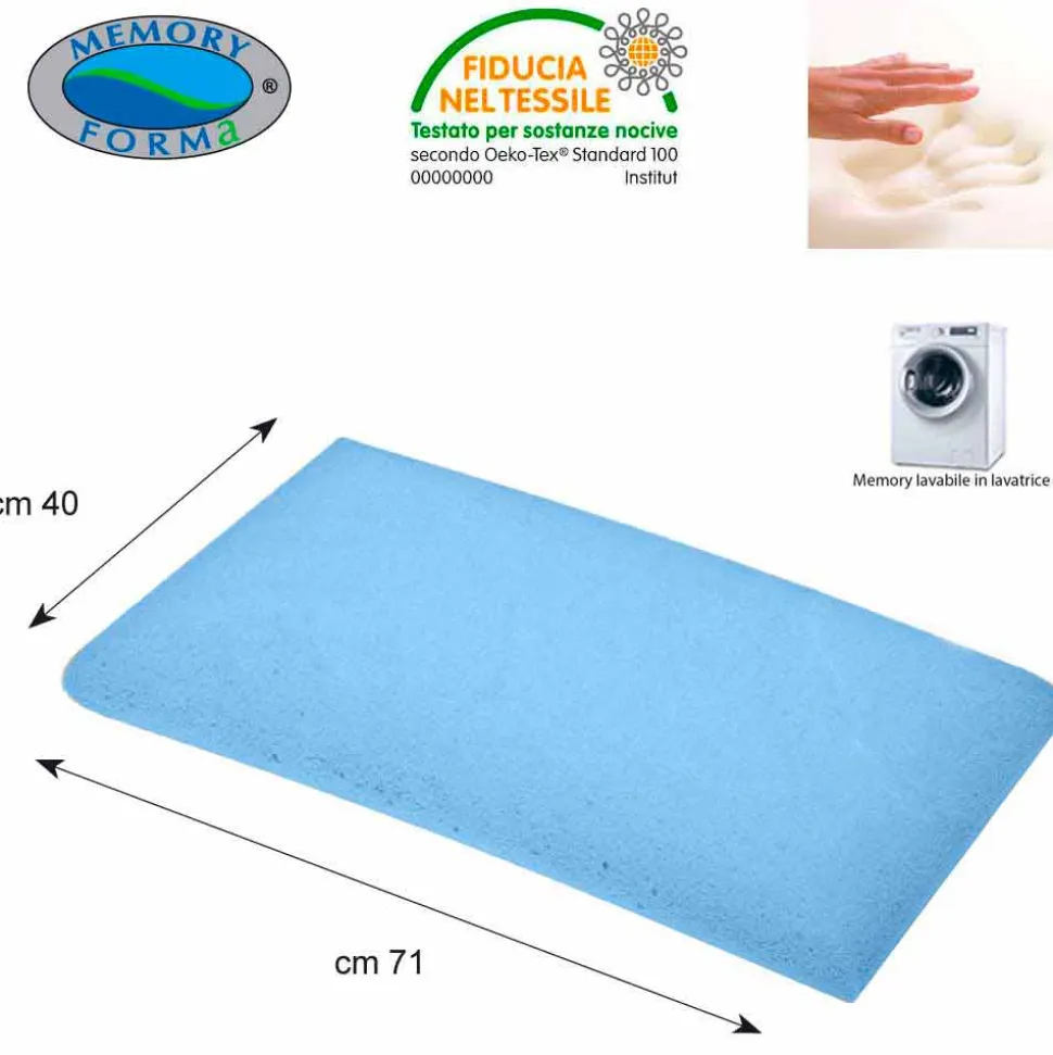 2 cuscini traspiranti in memory Bio Airsensitive fatti in Italia