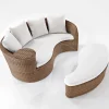 Daybad da Giardino in Fibra Polyrattan 2 Elementi - Donna