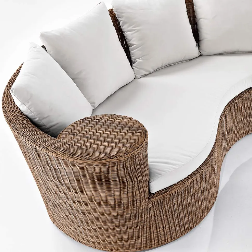 Daybad da Giardino in Fibra Polyrattan 2 Elementi - Donna