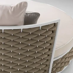 Daybed da Esterno in Alluminio e Tessuto Intrecciato a Mano - Reda