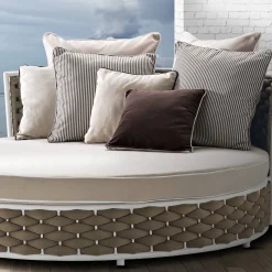 Daybed da Esterno in Alluminio e Tessuto Intrecciato a Mano - Reda