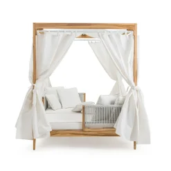 Daybed da Esterno in Teak ed Intreccio in Corda - Arjuna