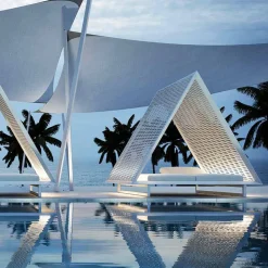 Daybed da Giardino di Lusso in Alluminio e Tessuto - Frame Vineyard by Vondom