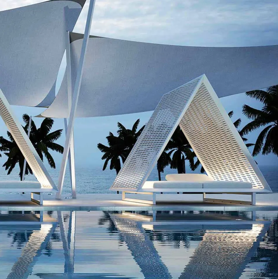 Daybed da Giardino di Lusso in Alluminio e Tessuto - Frame Vineyard by Vondom