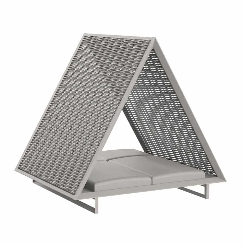 Daybed da Giardino di Lusso in Alluminio e Tessuto - Frame Vineyard by Vondom