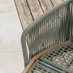 Daybed da Giardino in Teak, Alluminio, Corda e Cuscini - Jacub