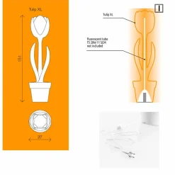 Decorazione d'Arredo Luminosa per Interni di Design, 2 Pezzi - Tulip by Myyour