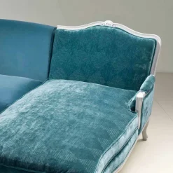 Divano ad angolo design classico di lusso, made in Italy, Narciso