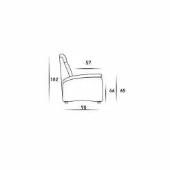 Divano a 2 posti design moderno in pelle, ecopelle o tessuto Gelso