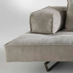 Divano componibile design moderno Cardo, rivestimento in pelle