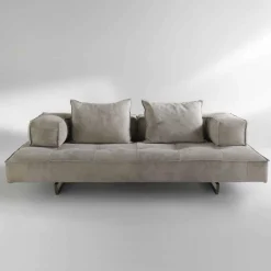 Divano componibile design moderno Cardo, rivestimento in pelle