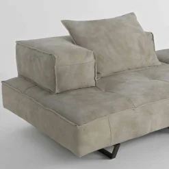 Divano componibile design moderno Cardo, rivestimento in pelle