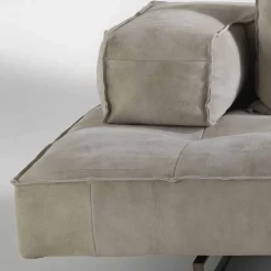 Divano componibile design moderno Cardo, rivestimento in pelle