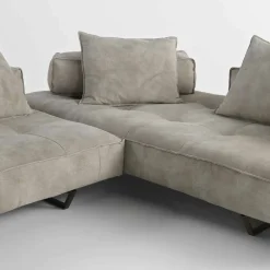 Divano componibile design moderno Cardo, rivestimento in pelle