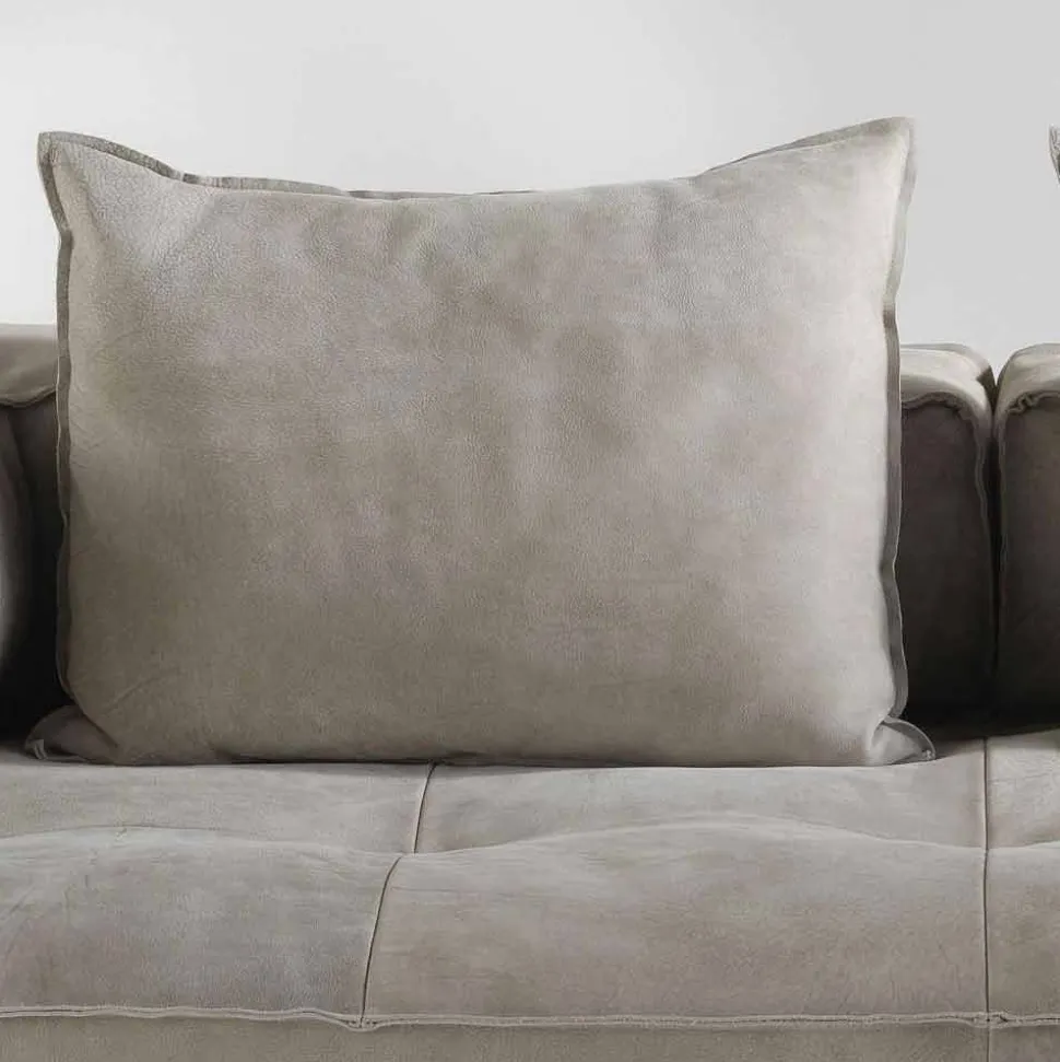 Divano componibile design moderno Cardo, rivestimento in pelle