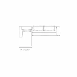 Divano componibile di design in tessuto Softly made in Italy