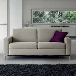 Divano con Apertura a Letto in Metallo e Poliuretano Made in Italy - Folle