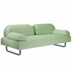 Divano da Esterno a 3 Posti di Design in Metallo e Tessuto Made in Italy - Selia