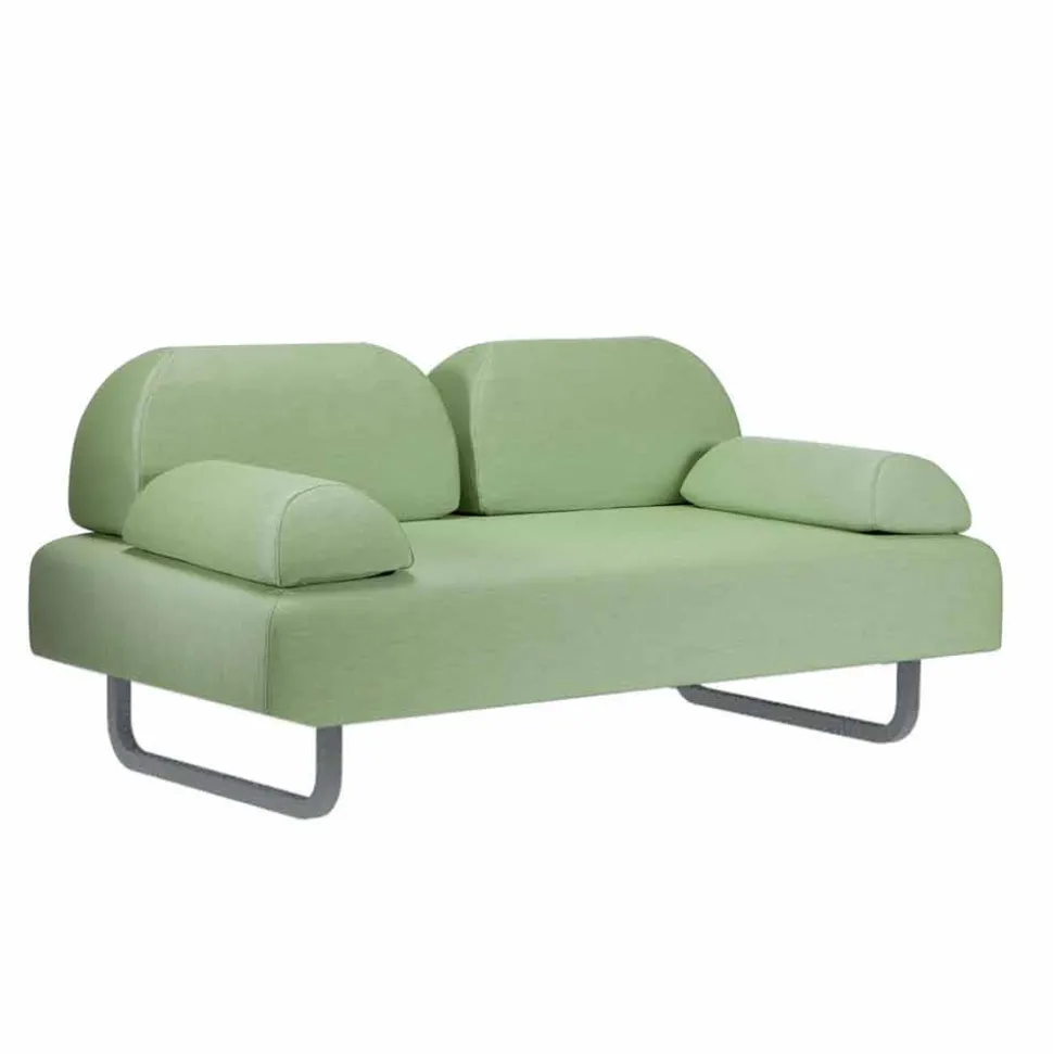 Divano da Esterno a 2 Posti in Tessuto e Metallo di Design Made in Italy - Selia