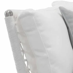 Divano da Esterno in Acciaio e PVC Intrecciato Cuscini in Tessuto - Ontario6