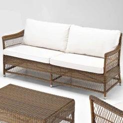 Divano da Esterno in Polyrattan Intrecciato a Mano - Gigi