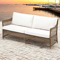 Divano da Esterno in Polyrattan Intrecciato a Mano - Gigi