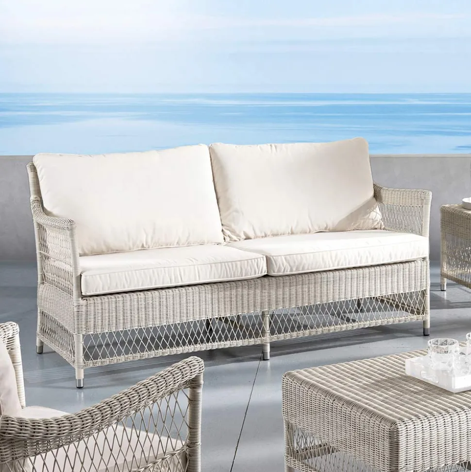 Divano da Esterno in Polyrattan Intrecciato a Mano - Gigi