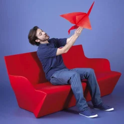 Divano da giardino con braccioli Slide Kami Yon fatto in Italia