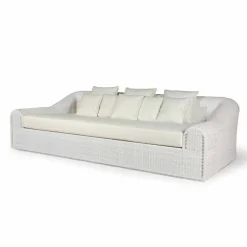 Divano da giardino dalle grandi dimensioni intrecciato a mano Cooper