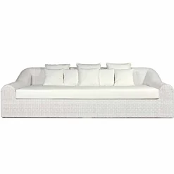 Divano da giardino dalle grandi dimensioni intrecciato a mano Cooper