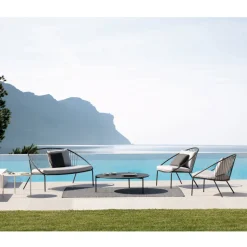 Divano da Giardino Impilabile in Acciaio Zincato Made in Italy – Sansa