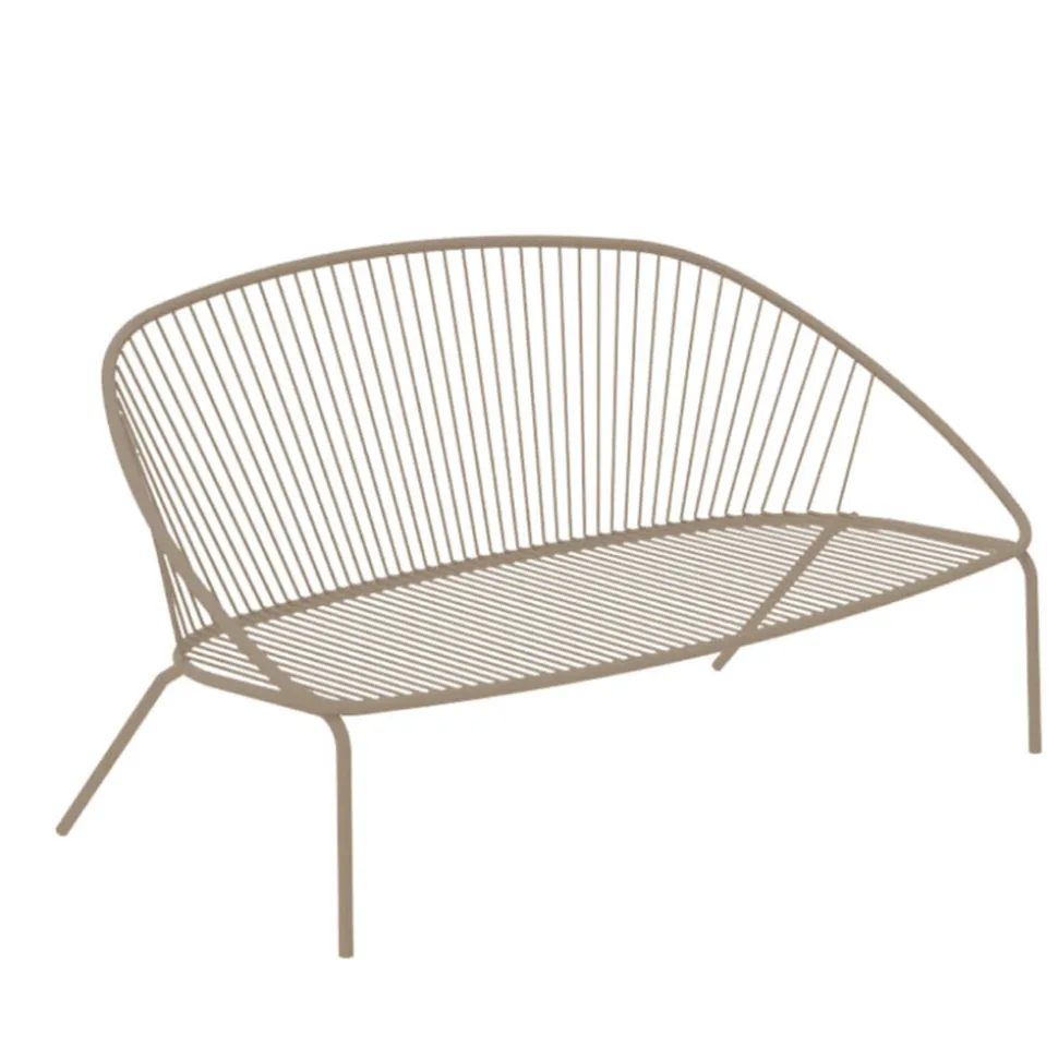 Divano da Giardino Impilabile in Acciaio Zincato Made in Italy – Sansa
